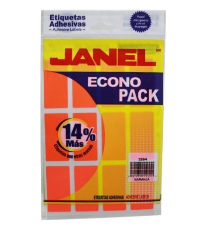 ETIQUETA JANEL ECO NO.24 NARANJA 32X64 CON 112