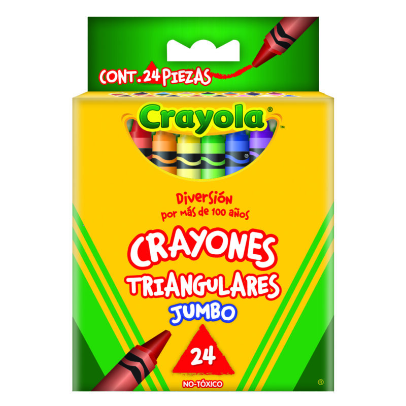 CRAYONES CRAYOLA JUMBO TRIANGULO CON 24