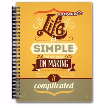 CUADERNO PROFESIONAL DOBLE ARILLO ESTRELLA CUADRO CHICO 90H