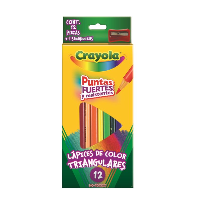 LÁPICES COLORES CRAYOLA TRIANGULOR CON 12