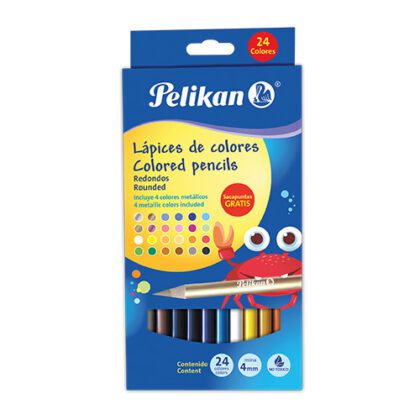 LÁPICES COLORES PELIKAN TRIAN LARGO CON 24