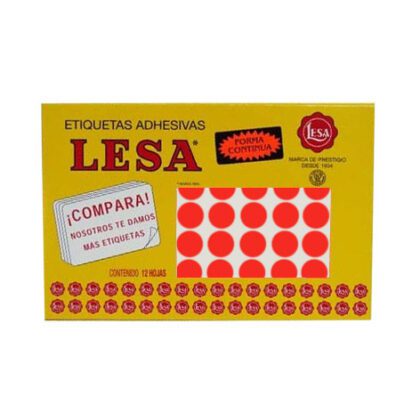 ETIQUETA LESA NO.10 11MM 2112 PZ ROJO