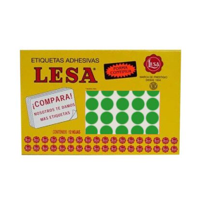 ETIQUETA LESA NO.10 11MM 2112 PZ VERDE