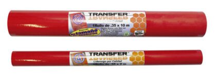 PLASTICO ADHERIBLE TRANSFER 35CMX1MT ROJO
