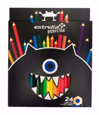 LÁPICES COLORES ESTRELLA LARGO CON 24