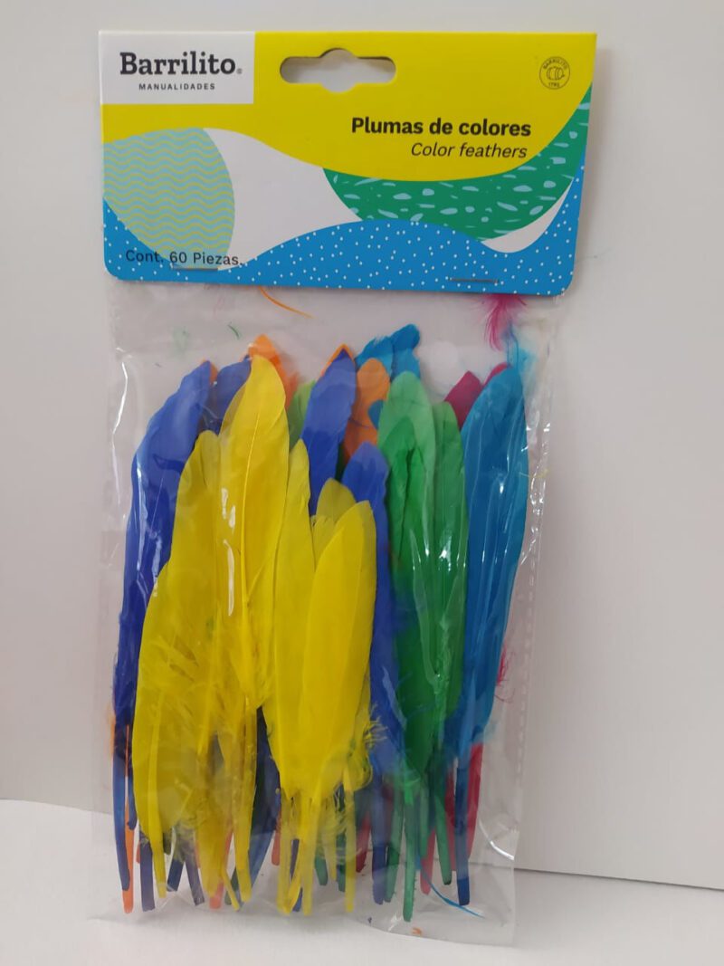 PLUMAS DE AVE BARRILITO MIX 11-15CM CON 60