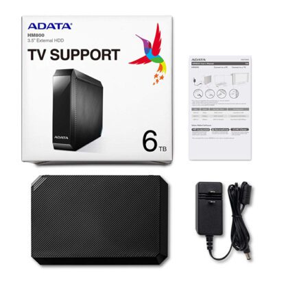 DISCO DURO EXTERNO HM800 6TB NEGRO ADATA