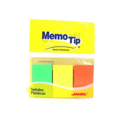 SEÑALES MEMOTIP JANEL NEON 3 COL 1"X1.69" CON 75