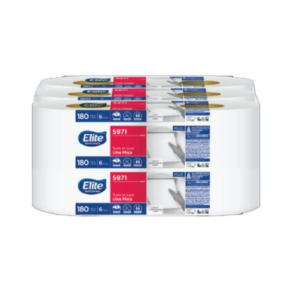 TOALLA MANO ROLLO ELITE 180 MTS BLANCO CON 6
