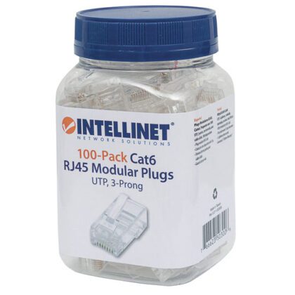 PLUG RJ45 INTELLINET CAT 6 UTP 100 PZAS