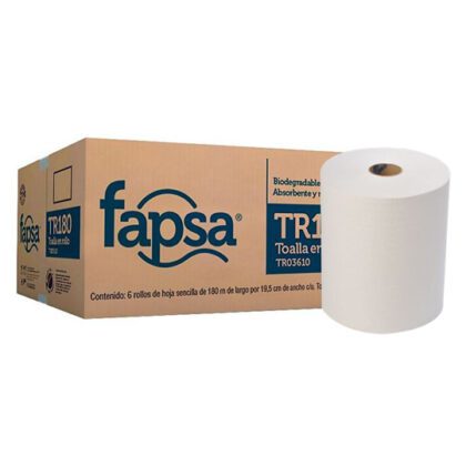 TOALLA MANOS ROLLO FAPSA 180 MTS CON 6