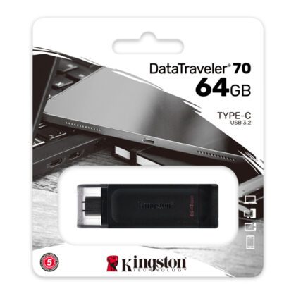 MEMORIA USB 64GB KINGSTON DT70 NEGRO