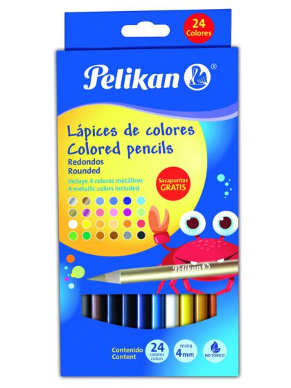 LÁPICES COLORES PELIKAN REDON LARGO CON 24
