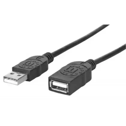 CABLE MANHATTAN USB V2.0 DE 1.8 METROS COLOR NEGRO 338653