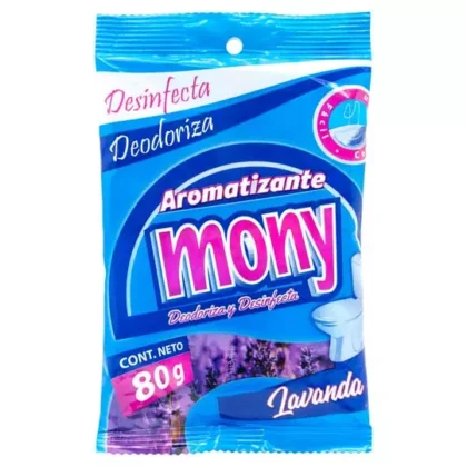 PASTILLA AROMATIZANTE MONY PARA INODORO TIPO MEDIA LUNA 80 GR