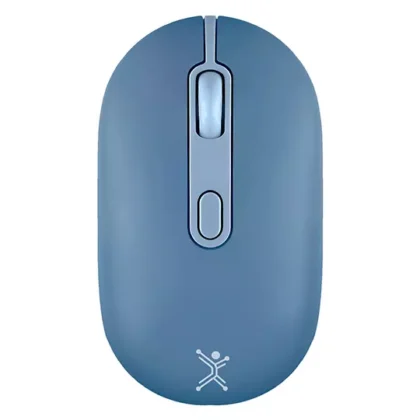 MOUSE RECARGABLE PERFECT CHOICE 2.4GHZ+BT CLIC SILENCIOSO COLORI - AZUL
