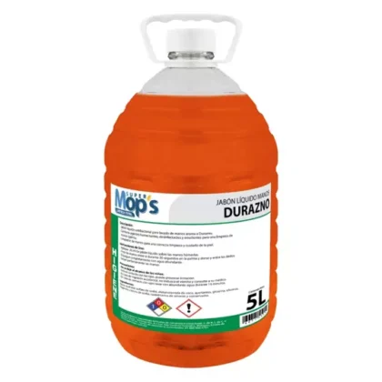 JABÓN PARA MANOS SUPER MOPS ANTIBACTERIAL SUPER MOPS AROMA DURAZNO 5 LT