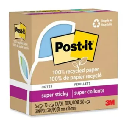 NOTAS SUPER ADHESIVAS POST-IT DE 3X3 PULGADAS OASIS CUBO CON 350 NOTAS ADHESIVAS