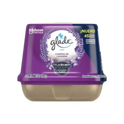 CUBO EN GEL GLADE AROMATIZANTE 180 GM CAMPOS DE LAVANDA