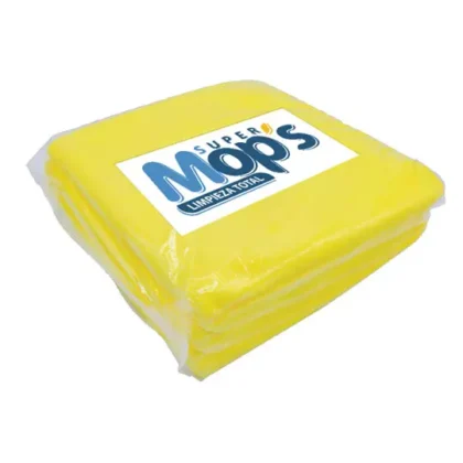 PAÑO DE MICROFIBRA SUPER MOPS COLOR AMARILLO PAQUETE CON 6 PIEZAS