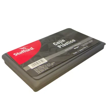 COJÍN PARA SELLO STAFFORD AZOR ESTUCHE PLÁSTICO NO. 2 TINTA COLOR NEGRO