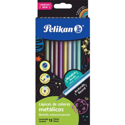 LÁPICES COLORES PELIKAN REDON METAL CON 12