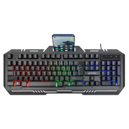 TECLADO GAMING MANHATTAN LED CON PÁNEL METÁLICO PARA CELULAR