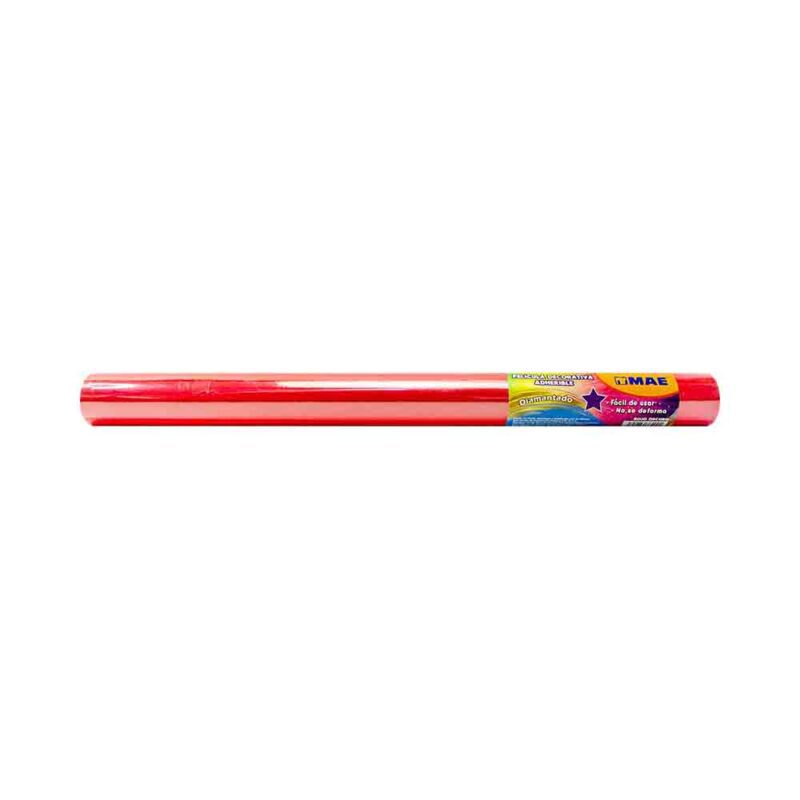 PLASTICO ADHERIBLE CON GLITTER MAE 45CMX3M ROJO OSCURO