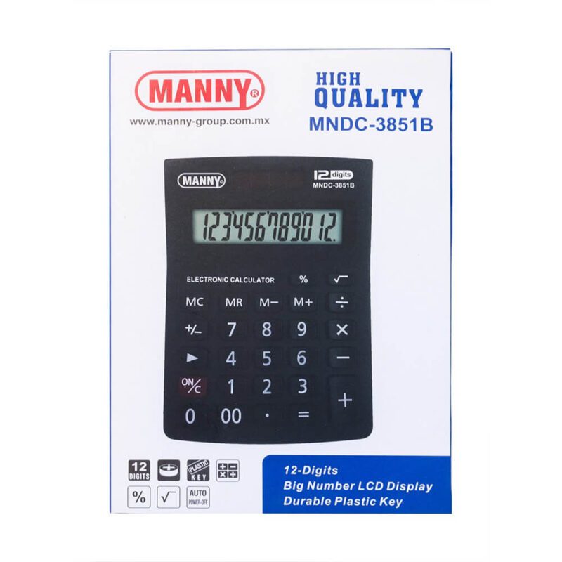 CALCULADORA MANNY 6529 SEMI E 12DIG