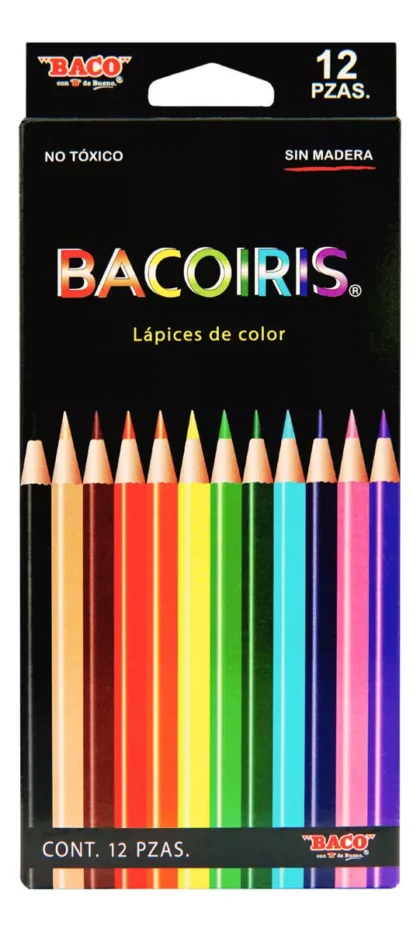 LÁPICES COLORES BACOIRIS LARG EST CON 12