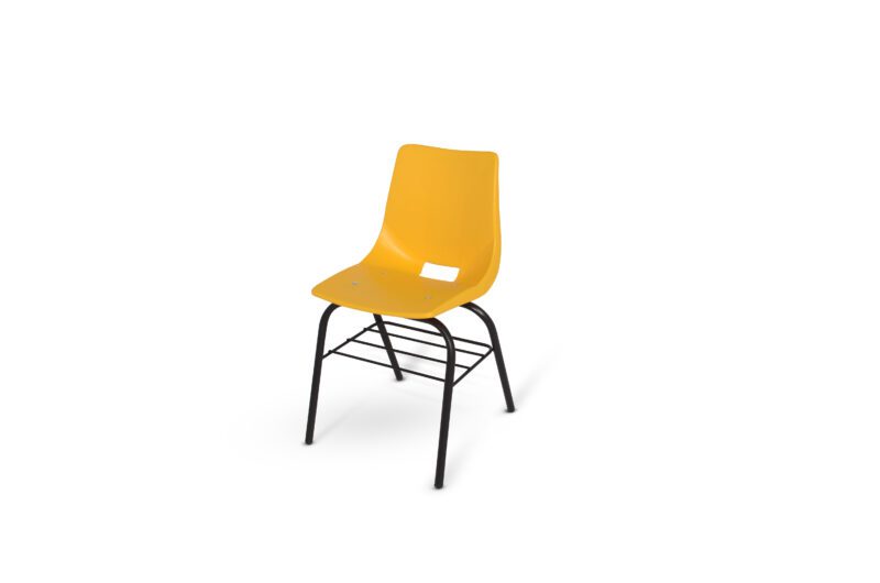 SILLA DE POLIPROPILENO MEDIANA CON PARRILLA