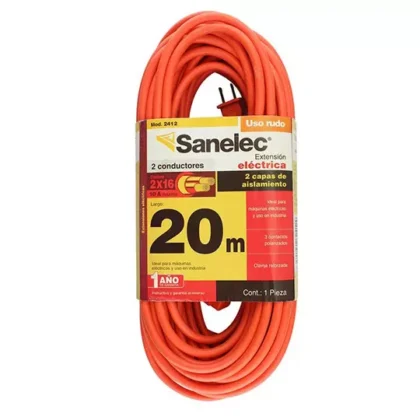EXTENSIÓN SANTUL 2412 3 CONTACTOS 20M NARANJA