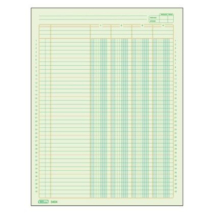 BLOCK TABULAR 4 COLUMNAS CON CONCEPTO PRINTAFORM 3404 TAMAÑO CARTA 50 HOJAS