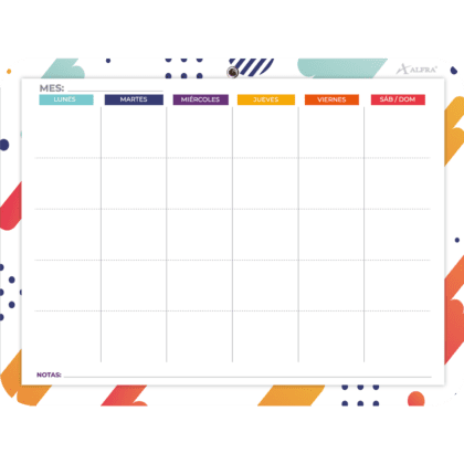 PLANEADOR MENSUAL ALFRA 30X40 CM