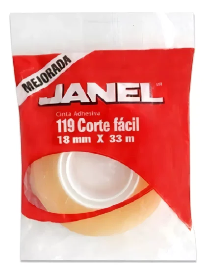 CINTA ADHESIVA JANEL 119 18MMX33MT