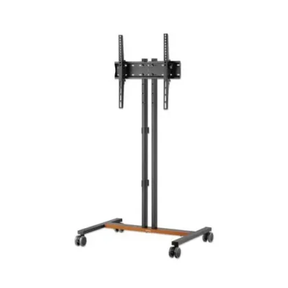 SOPORTE MANHATTAN MOVIL DE PISO PANTALLA DE 34 A 55" 35KG NEGRO