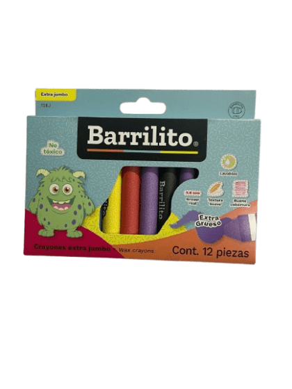 CRAYONES BARRILITO 12EJ EXTRA JUMBO COLORES PASTEL