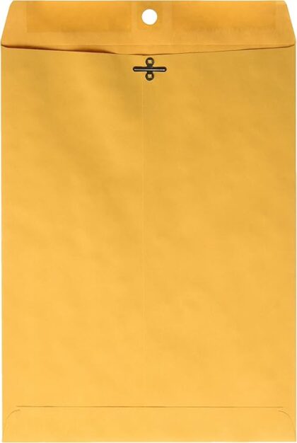 SOBRE BOLSA AMPAD MANILA CON BROCHE TAMAÑO OFICIO 25.4X38