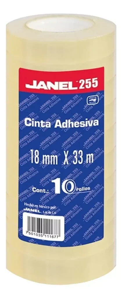 CINTA ADHESIVA JANEL 255 18MMX33M TRANS