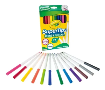 PLUMONES SUPER TIPS CRAYOLA C/12