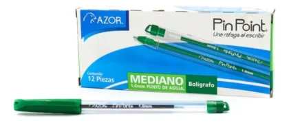 BOLIGRAFO AZOR PIN POINT 0.7MM FINO CON TR VERDE