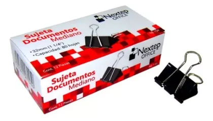 PINZA SUJETAPAPELES NEXTEP 32MM C/12