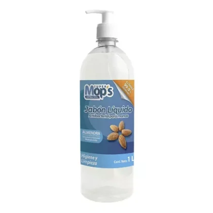JABÓN PARA MANOS SUPER MOPS ANTIBACTERIAL SUPER MOPS AROMA ALMENDRAS 1 LT