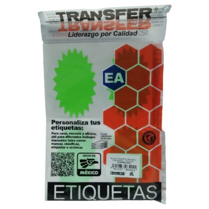 ETIQUETA TRANSFER B OFERTA VERDE 64X102