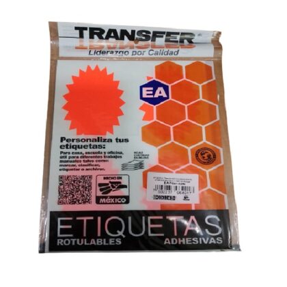 ETIQUETA TRANSFER B OFERTA NARANJA 64X102