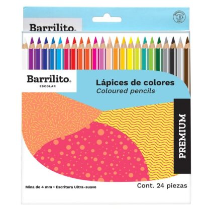 LAPICES COLORES BARRILITO PREMIU CON 24