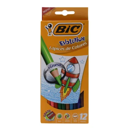 LAPICES COLORES BIC MINA EXTRA GRUESA CON 12