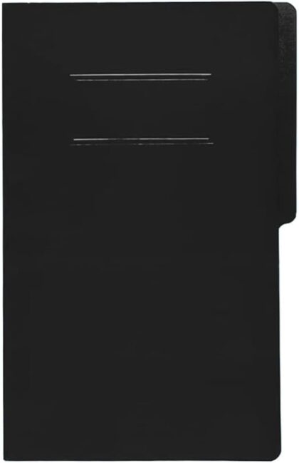 FOLDER CON BROCHE TAMAÑO OFICIO BACO NEGRO