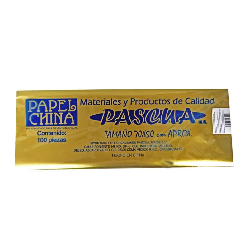 PAPEL CHINA PASCUA 50X70CM DORADO
