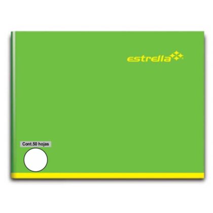 CUADERNO FORMA ITALIANA GRAPA ESTRELLA BCO 50H